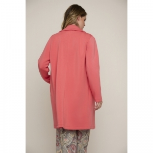 Double breasted coat - Coral