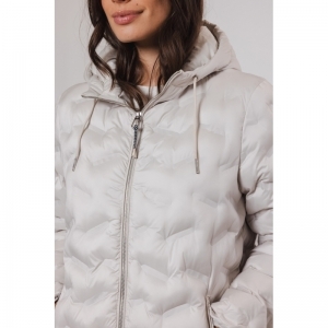 Hooded coat with zipper - Birch