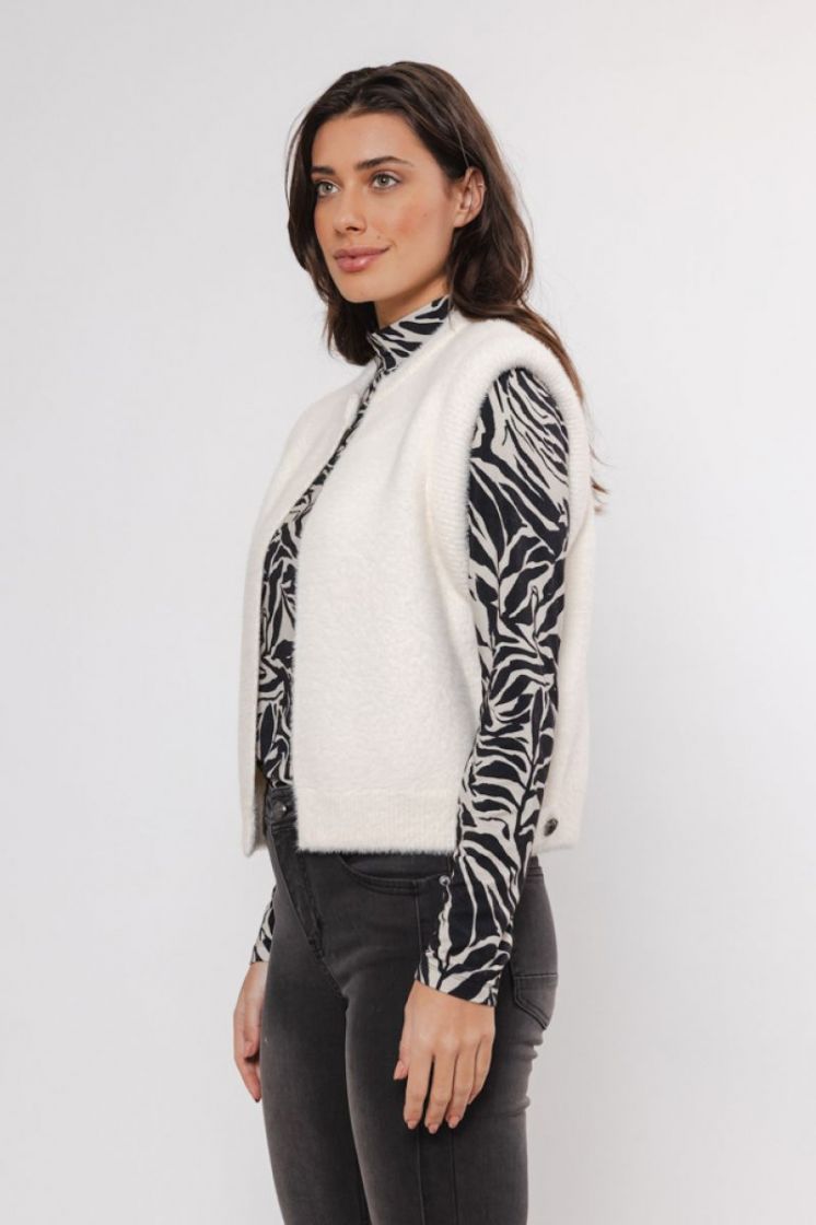 Short waistcoat - Snow white