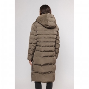 Long padded hooded coat with f - Hunter