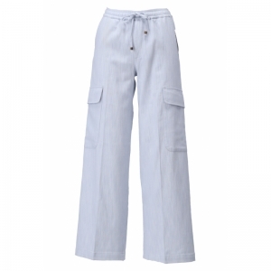 Cargo broek met plooi in jeans - Light blue je
