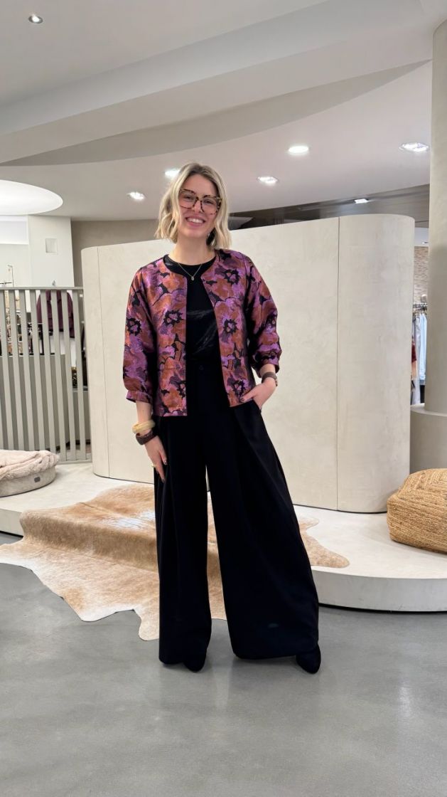 Broek plooi zwart