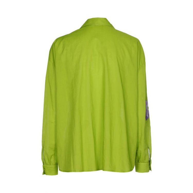 Oversized hemd met bloembroder 66 Lime