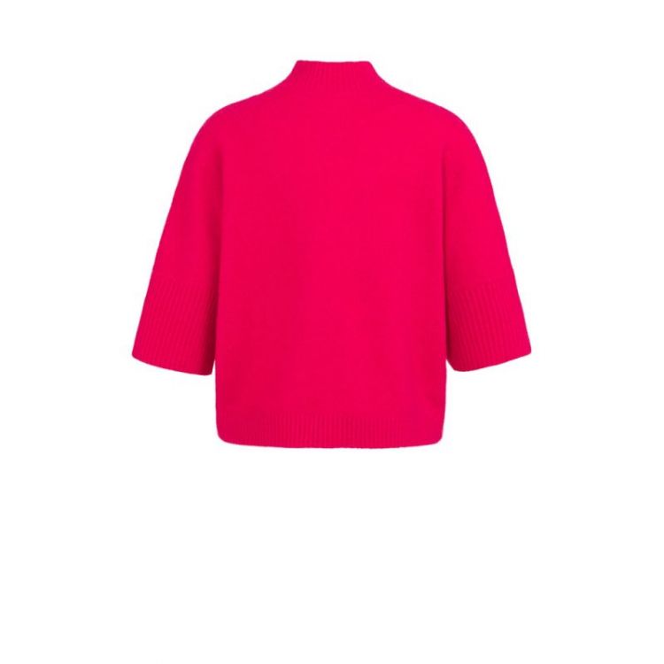 Sweater with ribbed three-quar 818522 ROSE RED
