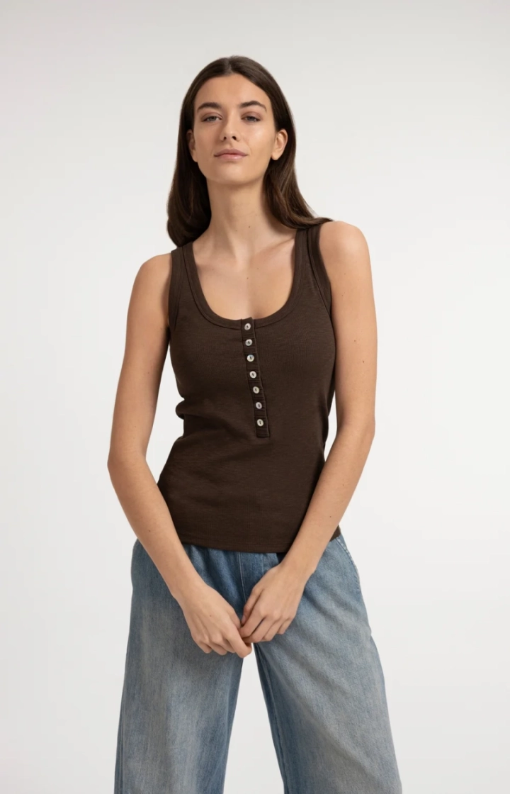 Singlet with button details 90814 SLATE BLA