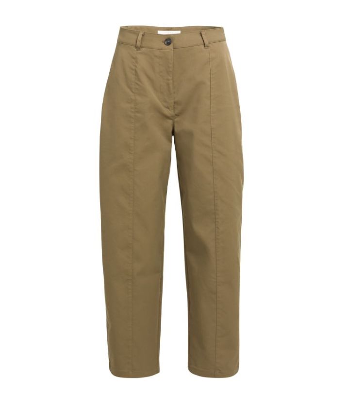 Woven loose fit straight leg t 90617 TEAK BROW