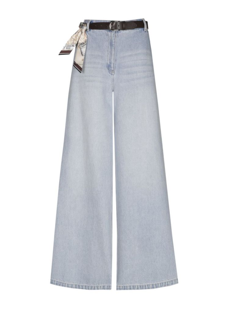 Wide leg denimbroek, high wais 25 Jeans Light