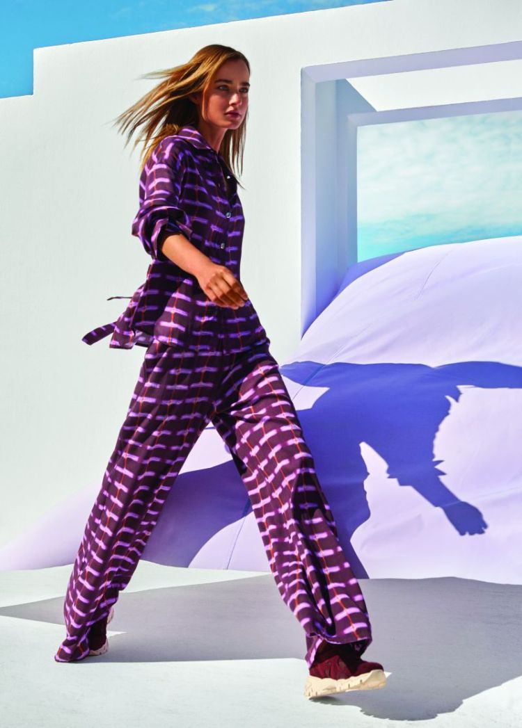 Palazzo broek, elastic waist 59 Multi Color