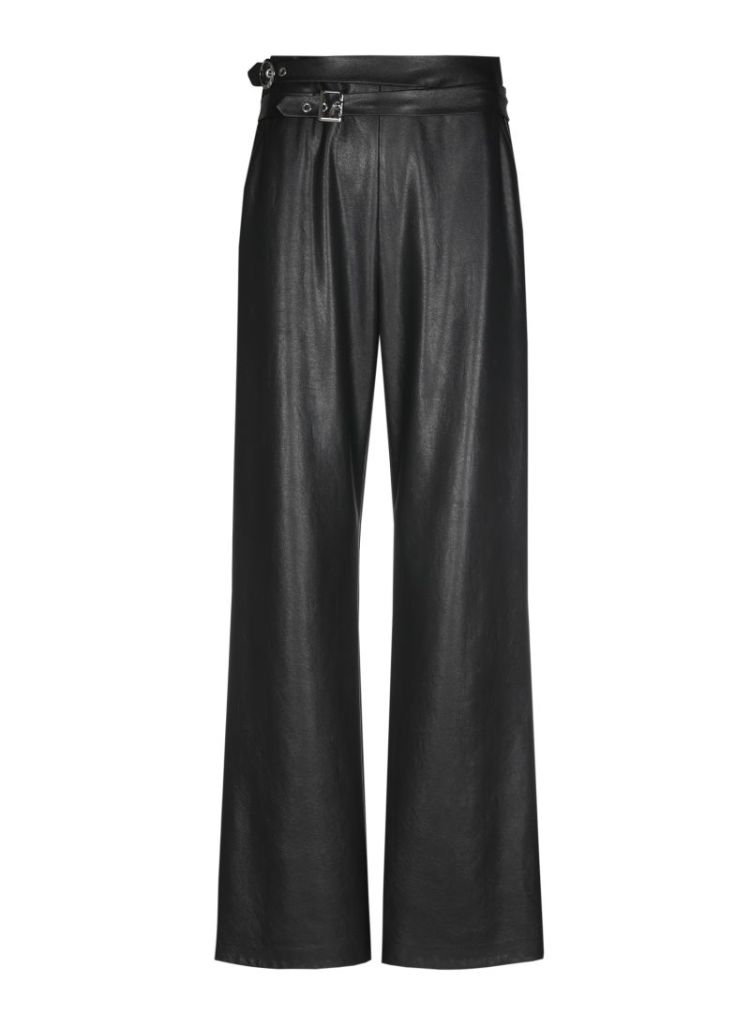 Broek in vegan leather, normal 10 Black