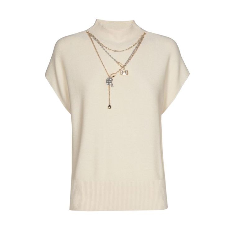 Pull met ketting detail 93 Cream