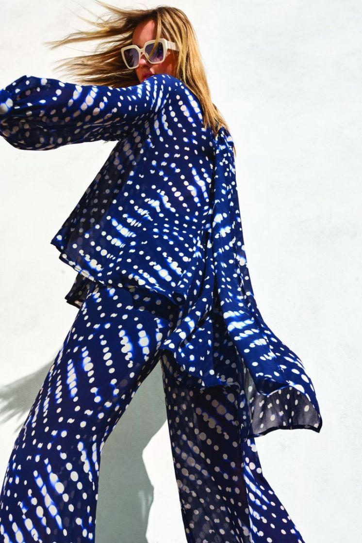 Luchtige tuniek met rugdetail 29 Multi Color
