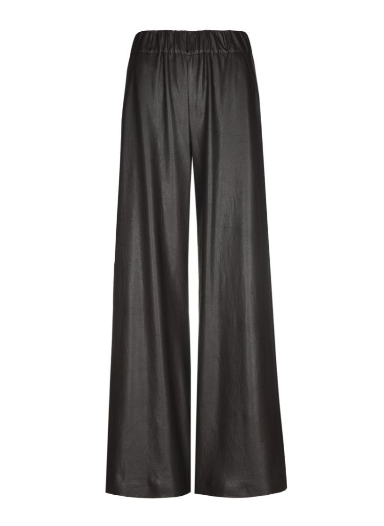 Palazzo broek in vegan leather 30 Coffee