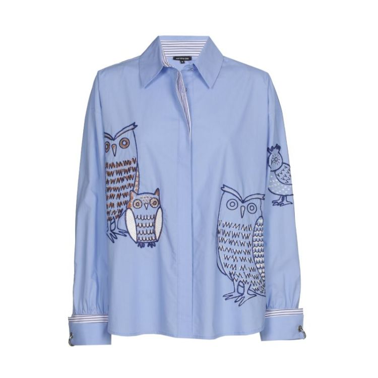 Hemdblouse in katoen met brode 29 Multi Color