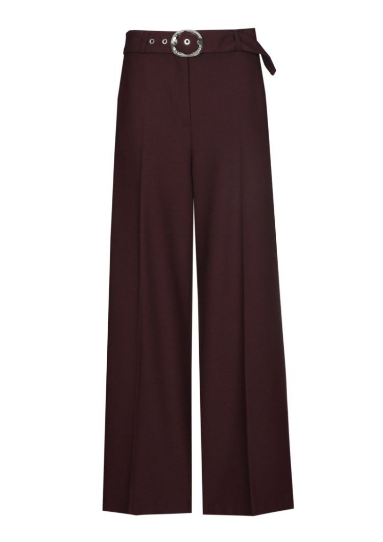 City-look broek, mid waist 52 Burgandy