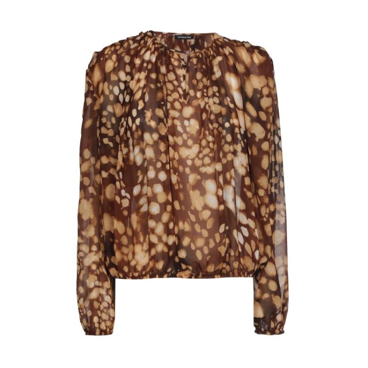 Luchtige blouse in bambi dessi 36 Caramello