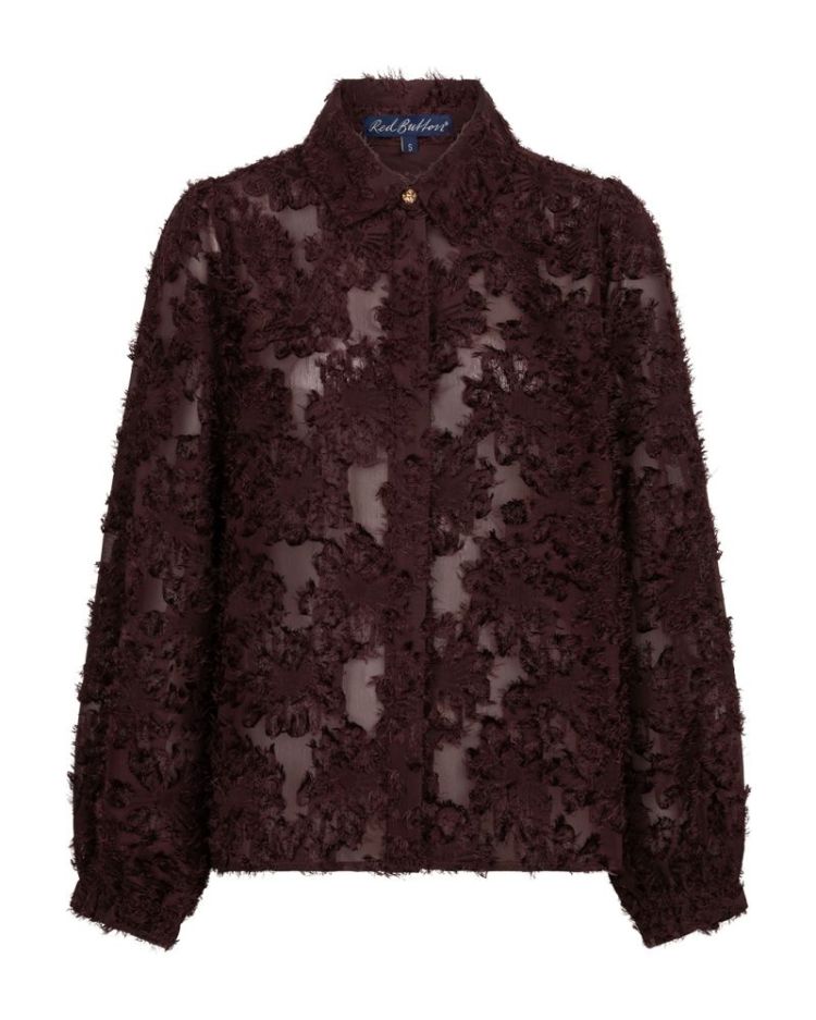 Blouse fringes - burgundy