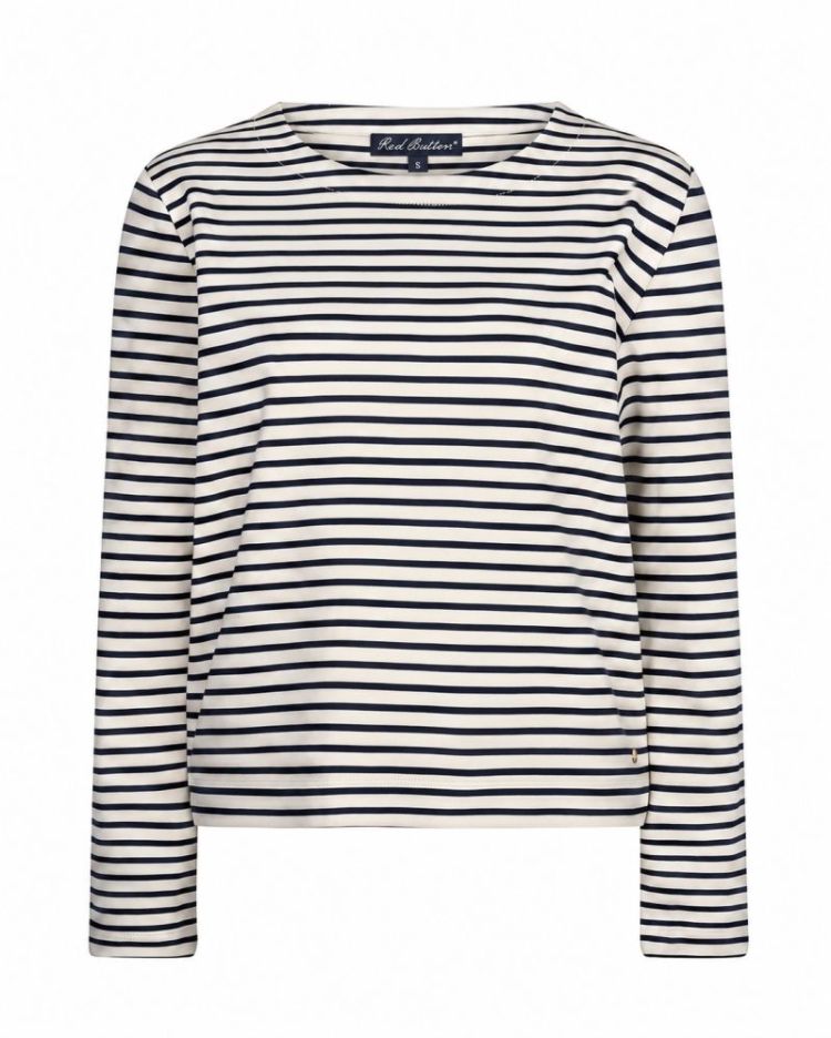 Terry stripe - creme/navy